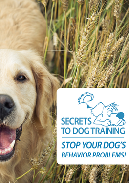 Write a Review of Secrets to Dog Training Acknowledgements Daniel Would Particularly Like to Thank Darren and Janelle Whitcombe for Their Guidance and Advice