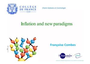 Inflation and New Paradigms Françoise Combes Galaxies And