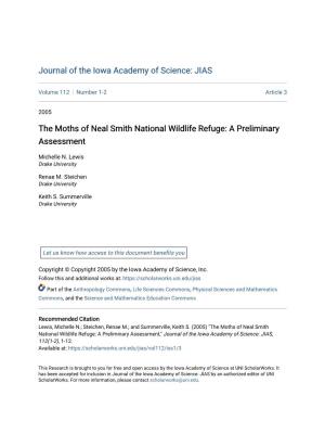 The Moths of Neal Smith National Wildlife Refuge: a Preliminary Assessment