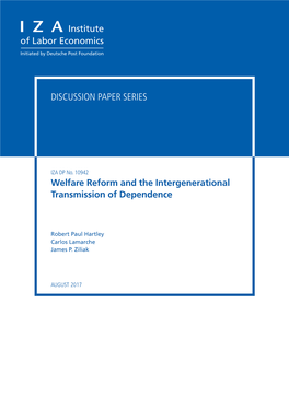 Welfare Reform and the Intergenerational Transmission of Dependence