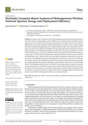 Stochastic Geometry-Based Analysis of Heterogeneous Wireless Network Spectral, Energy and Deployment Efﬁciency