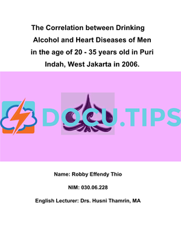 Alcohol and Heart Disease 1
