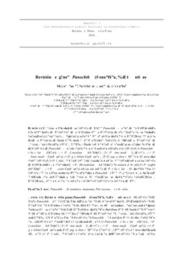 Revisión Del Género Panochthus (Xenarthra, Glyptodontidae)