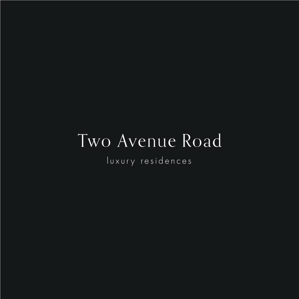 Two Avenue Road Brochure 1