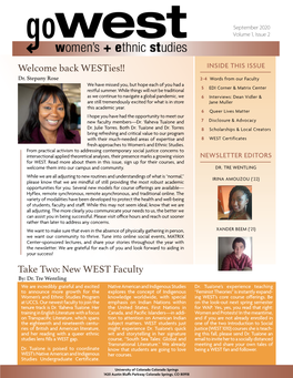 Gowest Newsletter Fall 2020