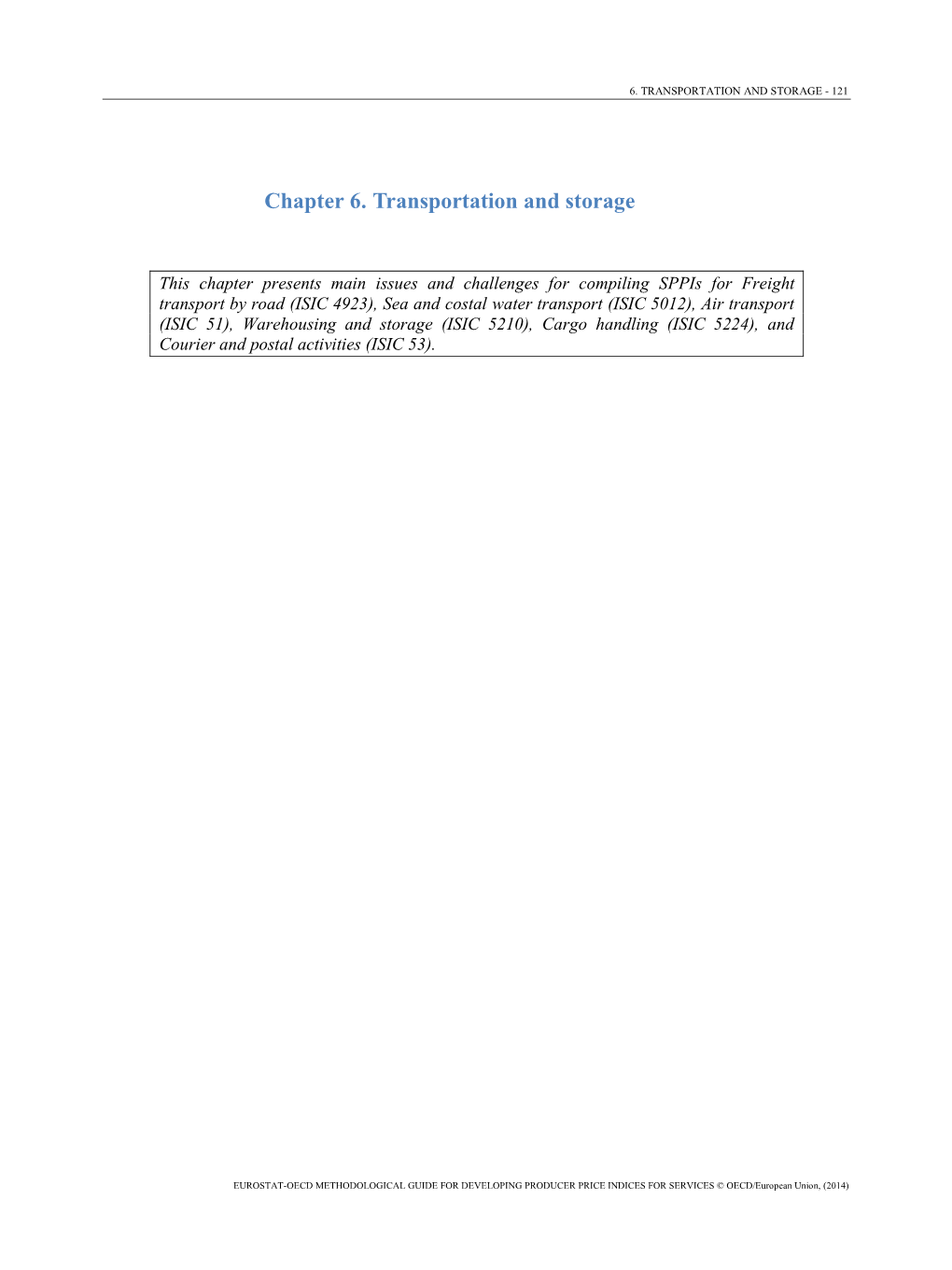 Chapter 6. Transportation and Storage