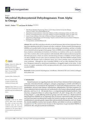 Microbial Hydroxysteroid Dehydrogenases: from Alpha to Omega