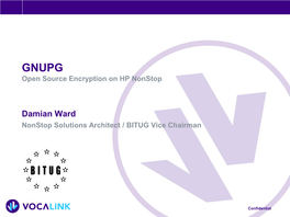 GNUPG Open Source Encryption on HP Nonstop