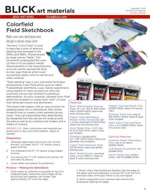 Colorfield Field Sketchbook