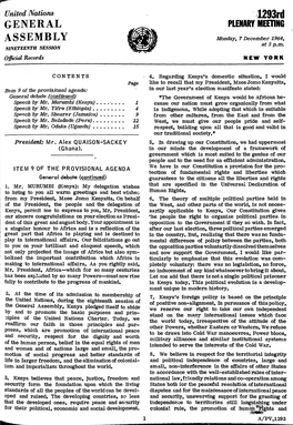 1293Rd .GENERAL PLENARY Memlg ASSEMBLY Monday~ 7 Deoember 1964~ at 3 P.M