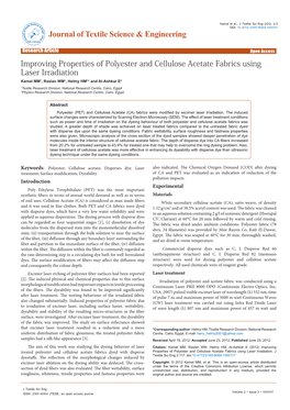 Improving Properties of Polyester and Cellulose Acetate Fabrics Using