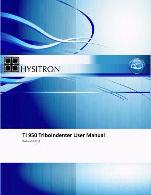 TI 950 Triboindenter User Manual