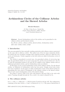 Archimedean Circles of the Collinear Arbelos and the Skewed Arbelos