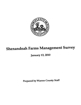Shenandoah Farms Management Survey