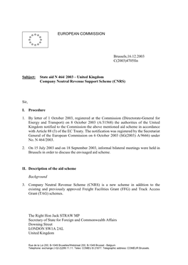 Company Neutral Revenue Support Scheme (CNRS)