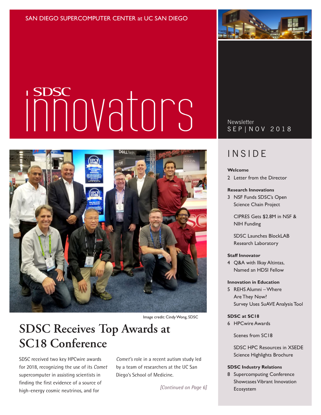SDSC Receives Top Awards at SC18 Conference