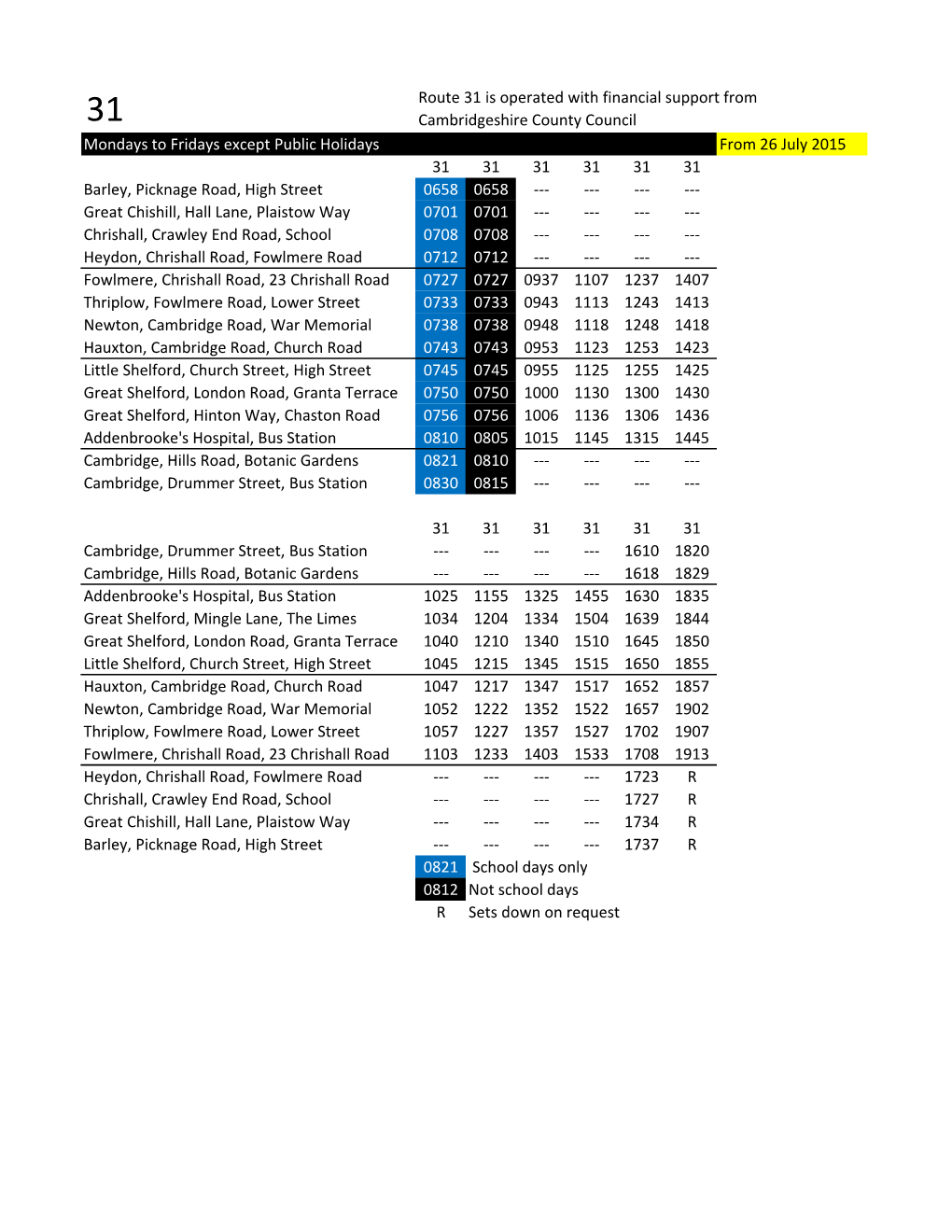 Timetables for the Web.Xlsx