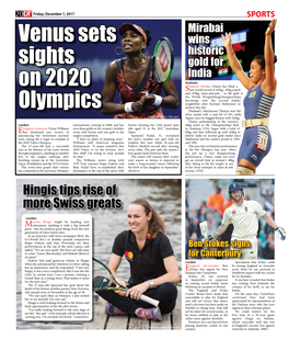 Venus Sets Sights on 2020 Olympics