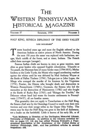 Historical Magazine Volume 37 Summer, 1954 Number 2