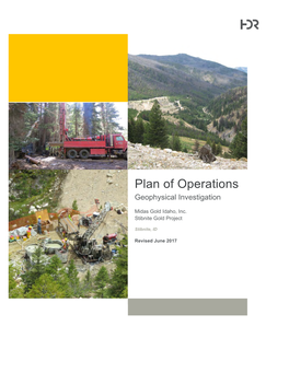Plan of Operations for Geophysical Investigations