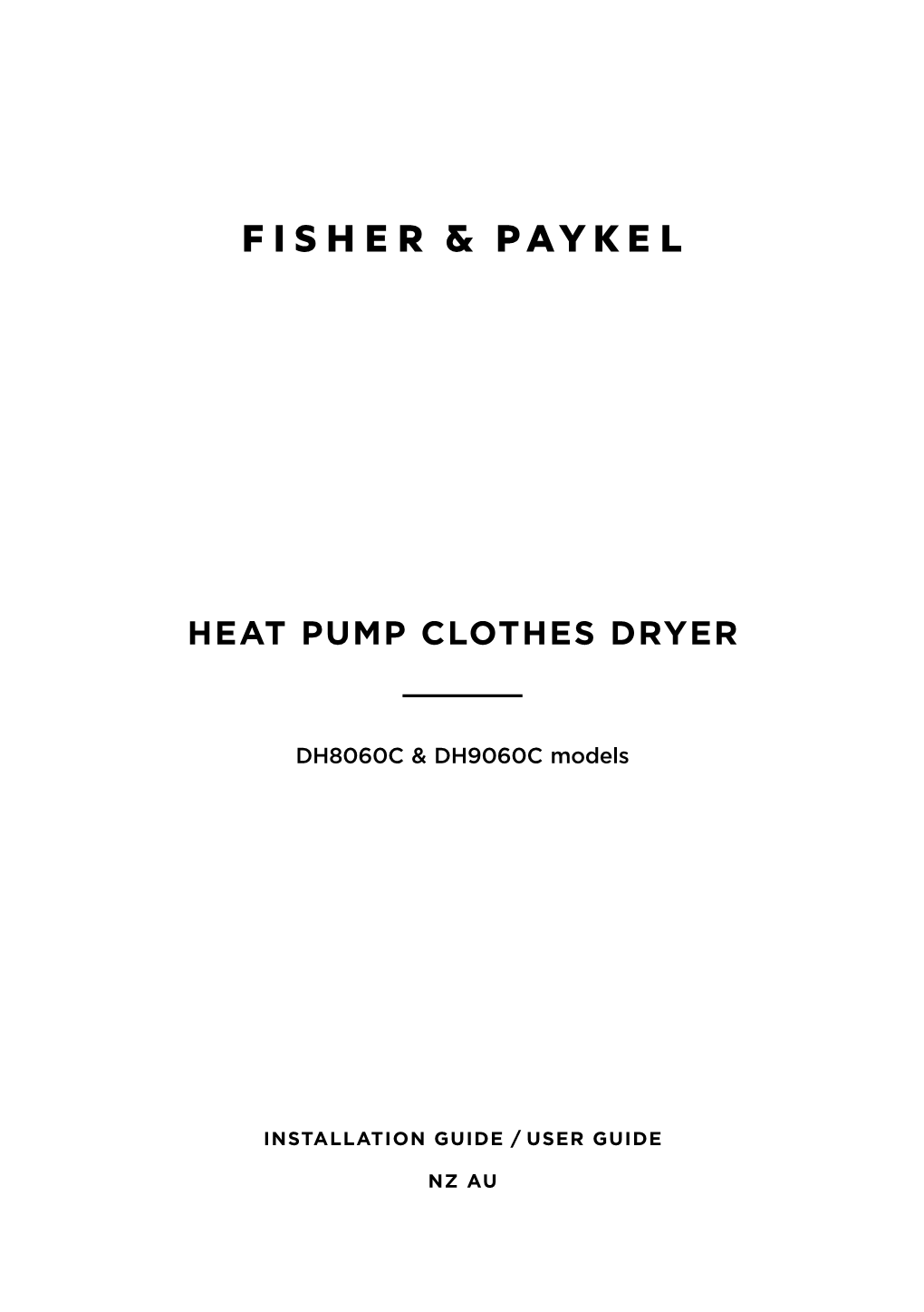 Heat Pump Clothes Dryer User Guide