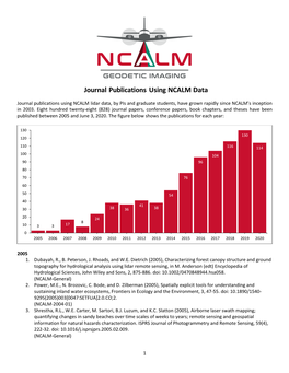 Journal Publications Using NCALM Data