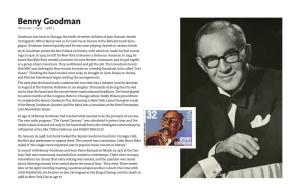 Benny Goodman Musician ( 1909 – 1986 )