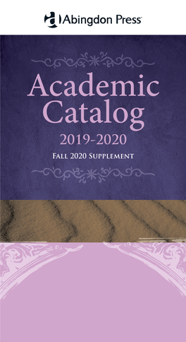 Fall 2020 Supplement COMING in FALL 2020