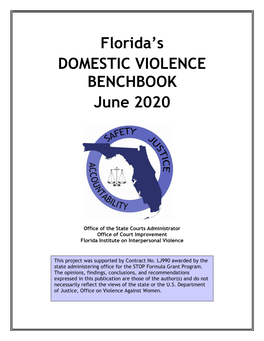 Florida's DOMESTIC VIOLENCE BENCHBOOK June 2020