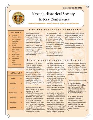 NHS History Conference Program 2015