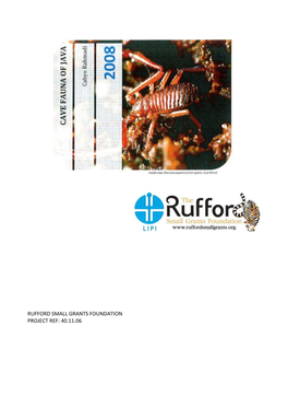 Rufford Small Grants Foundation Project Ref: 40.11.06