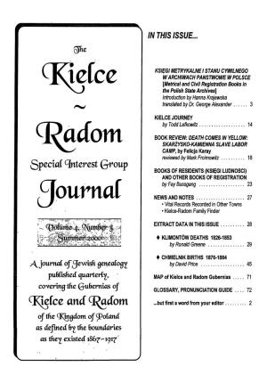 Kielce-Radom Journal Vol 4, No 3 Summer 2000.Pdf