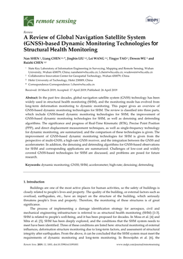 A Review of Global Navigation Satellite System (GNSS)-Based Dynamic Monitoring Technologies for Structural Health Monitoring