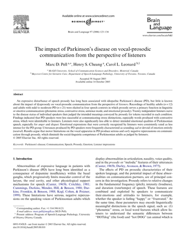 The Impact of Parkinson's Disease on Vocal-Prosodic Communication From