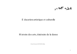 Education Artistique Et Culturelle Histoire Des Arts, Itinéraire De La