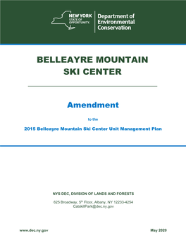 Belleayre Ski Center UMP Amendment