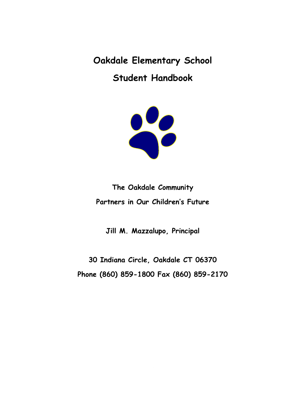 Oakdale Elementary School Student Handbook
