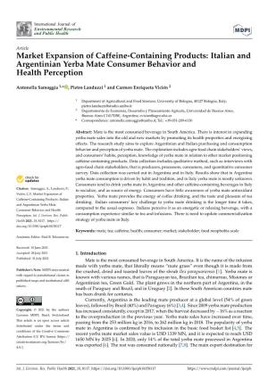 Italian and Argentinian Yerba Mate Consumer Behavior and Health Perception