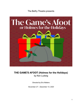 THE GAME's AFOOT (Holmes for the Holidays) by Ken Ludwig