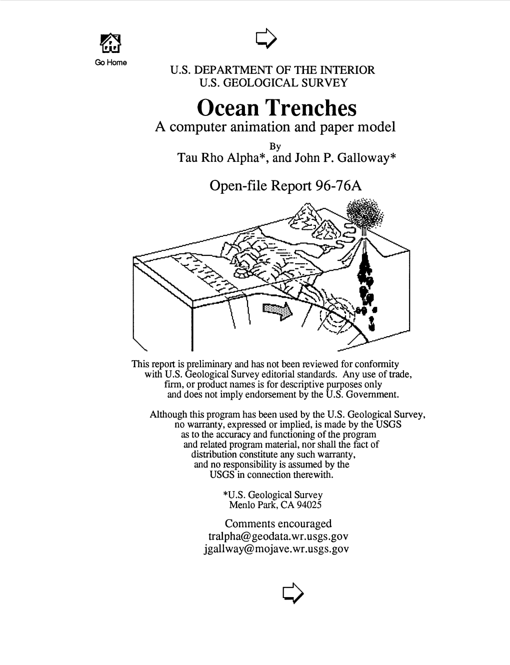 Ocean Trenches a Computer Animation and Paper Model by Tau Rho Alpha*, and John P