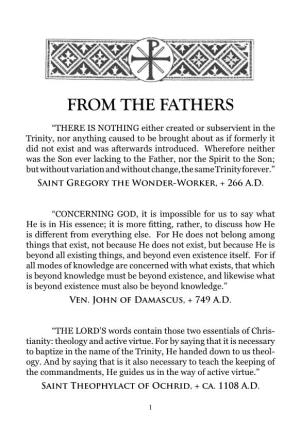 From the Fathers
