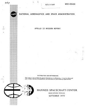 Apollo 13 Mission Report