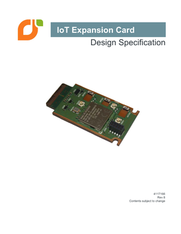 Iot Expansion Card Design Specification