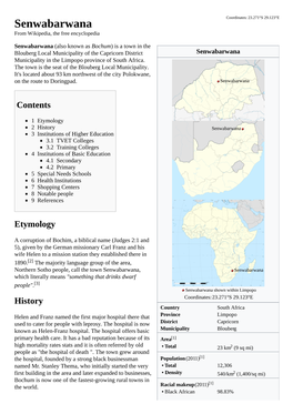 Senwabarwana from Wikipedia, the Free Encyclopedia