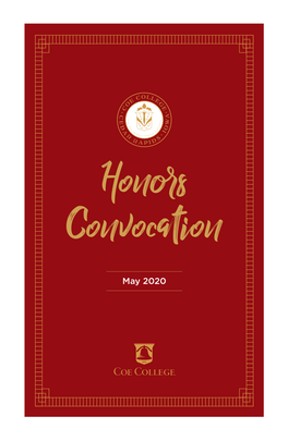 2020 Honors Convocation