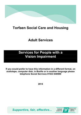 Services for People with a Vision Impairment