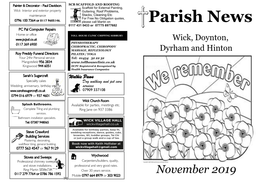 Parish News 0117 431 0433 Or 07775 8977682 PC Pal Computer Repairs
