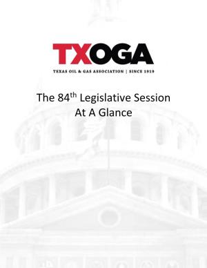 The 84Th Legislative Session at a Glance
