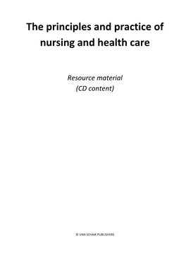 The Principles and Practice of Nursing and Health Care CD Resources.Pdf