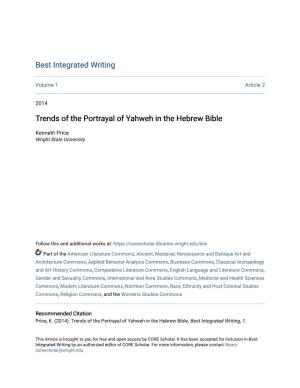 Trends of the Portrayal of Yahweh in the Hebrew Bible